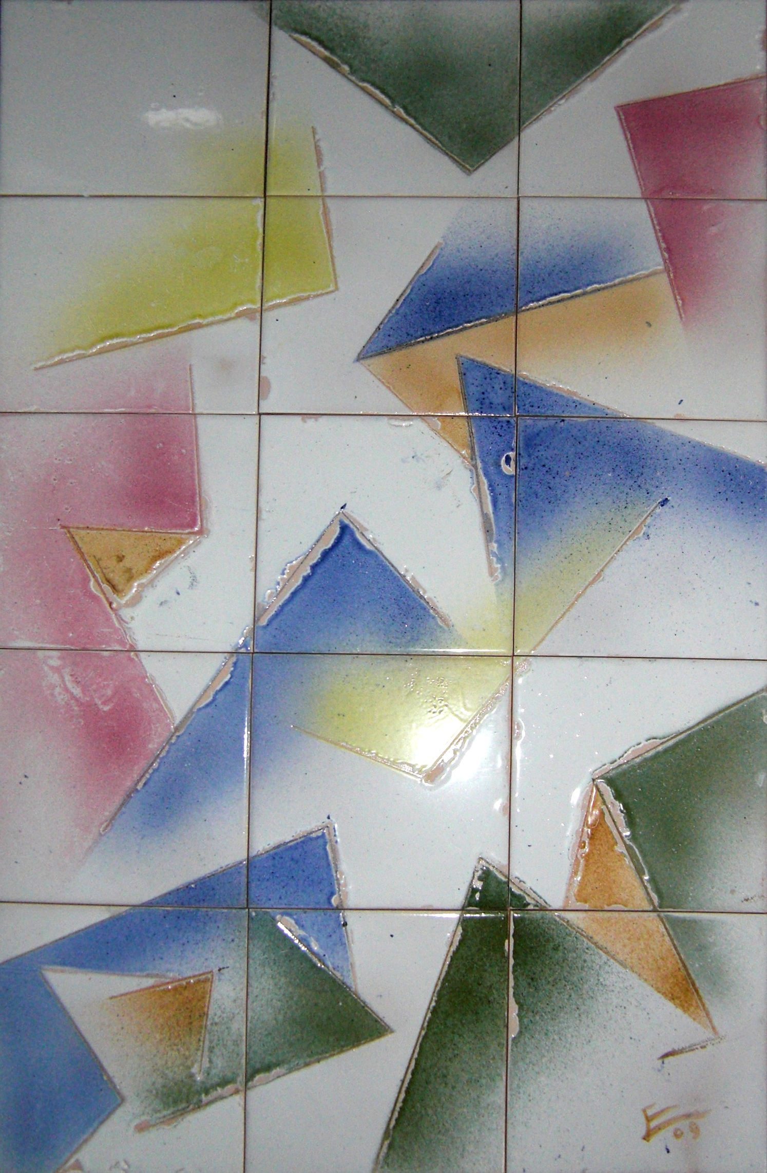 abstracto puro en azulejos