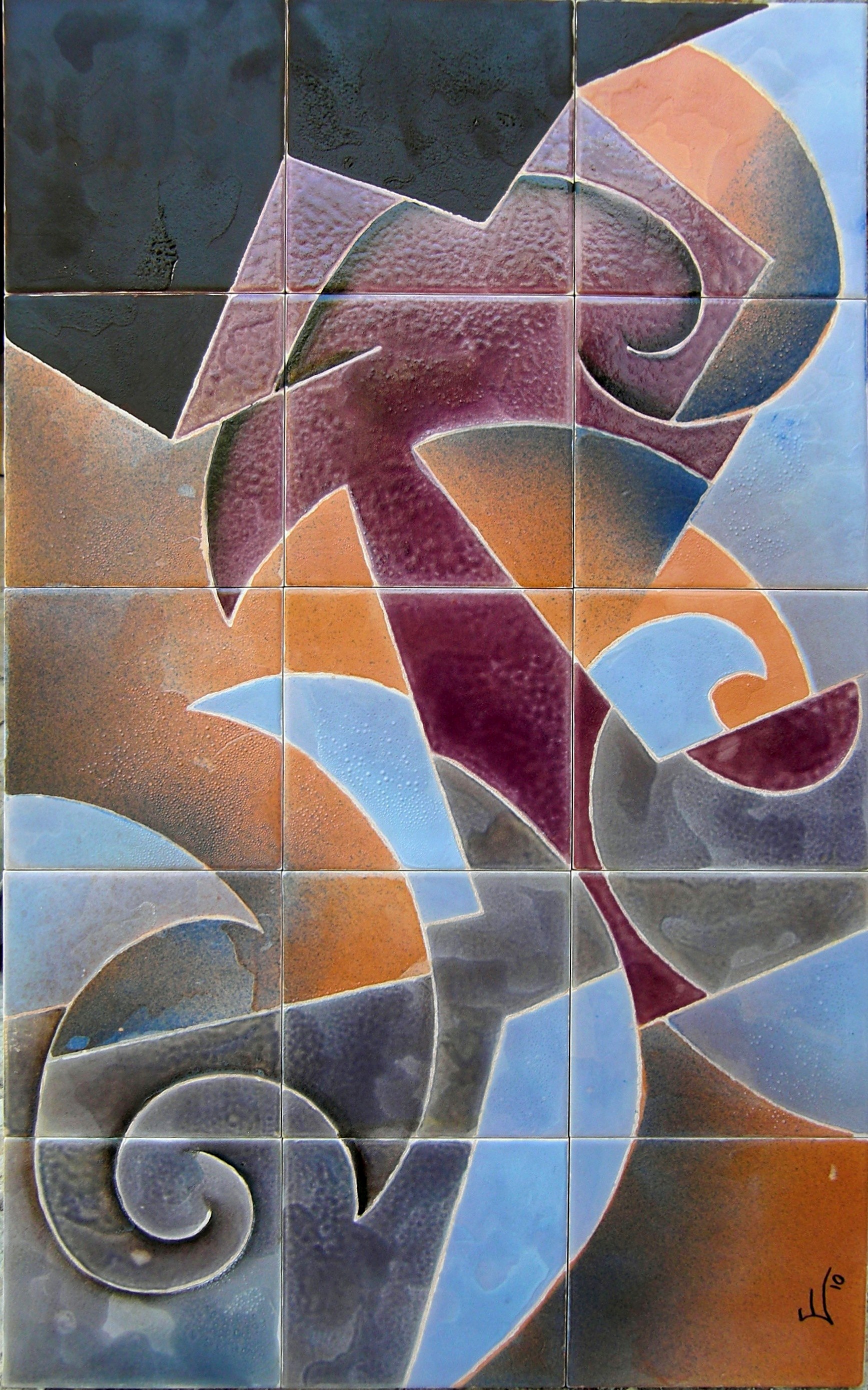 abstracto puro en azulejos