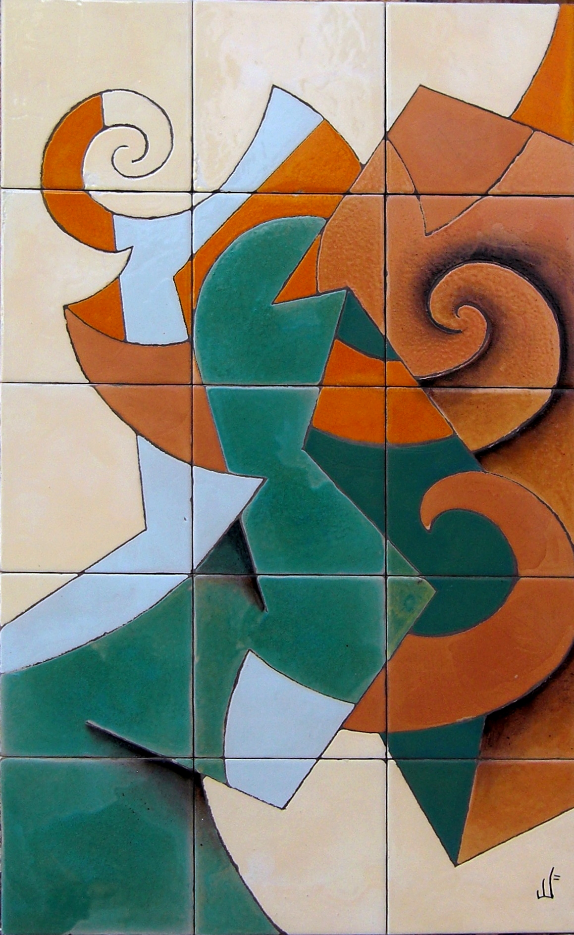 abstracto puro en azulejos