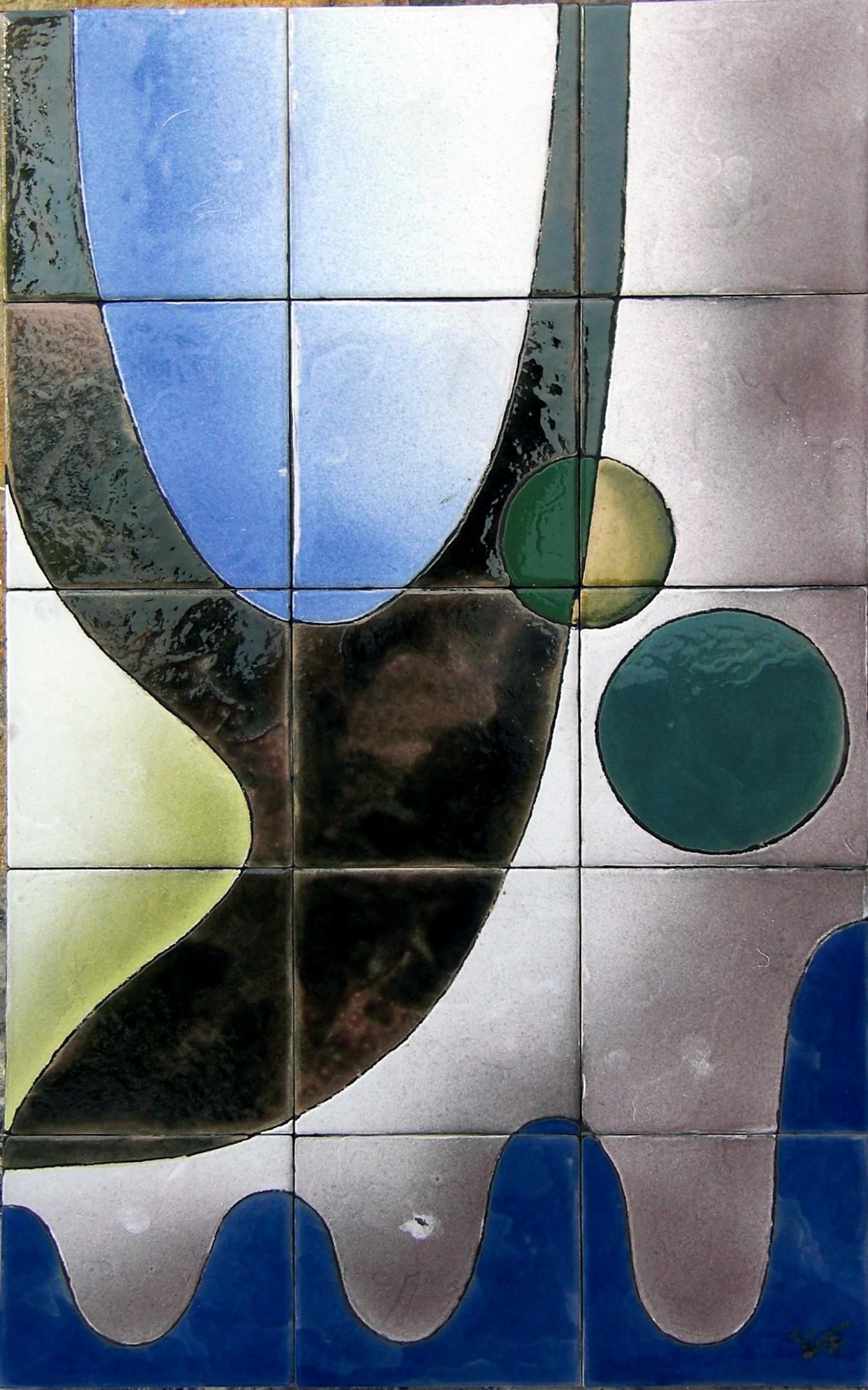 abstracto puro en azulejos