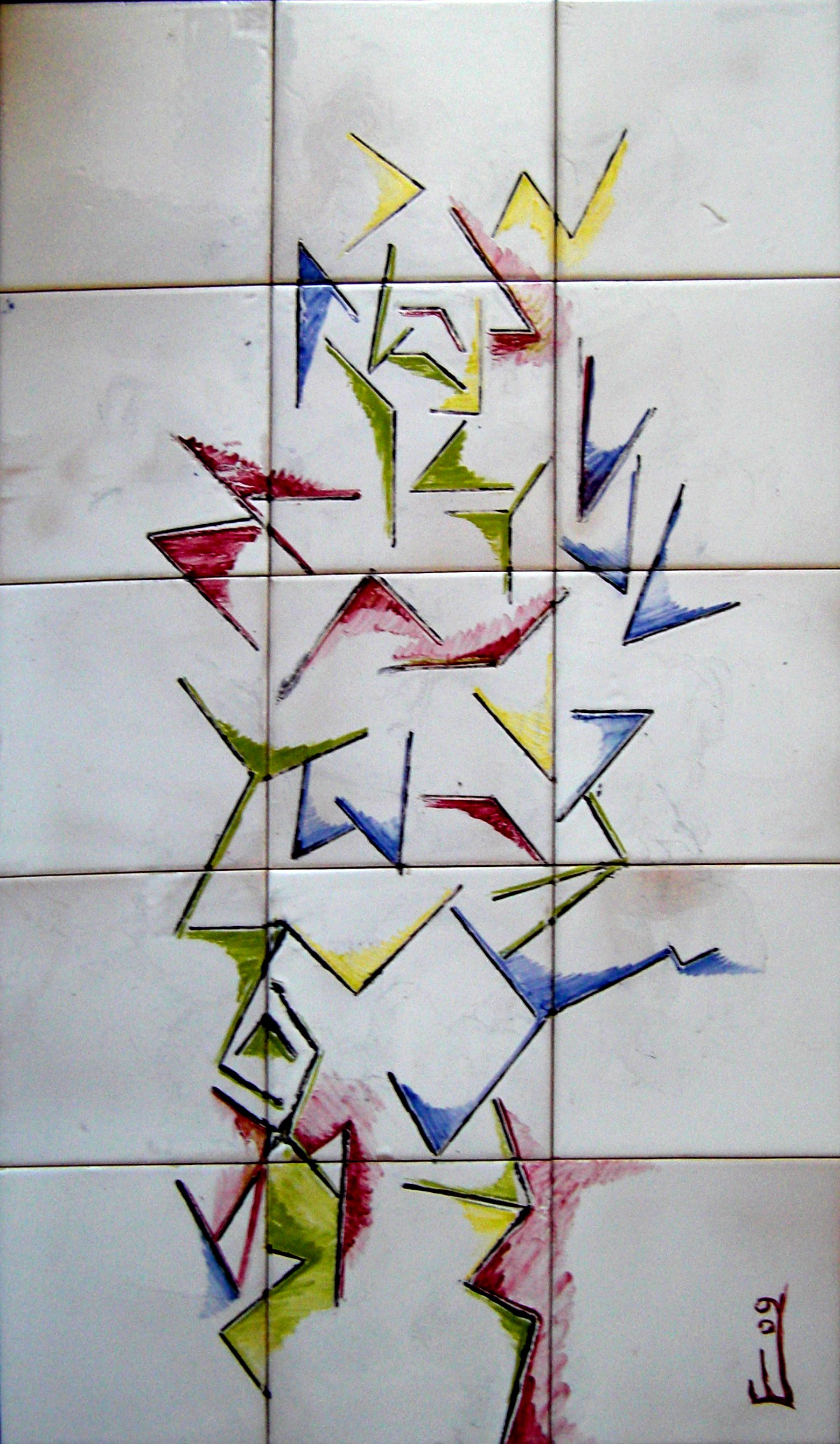 abstracto puro en azulejos