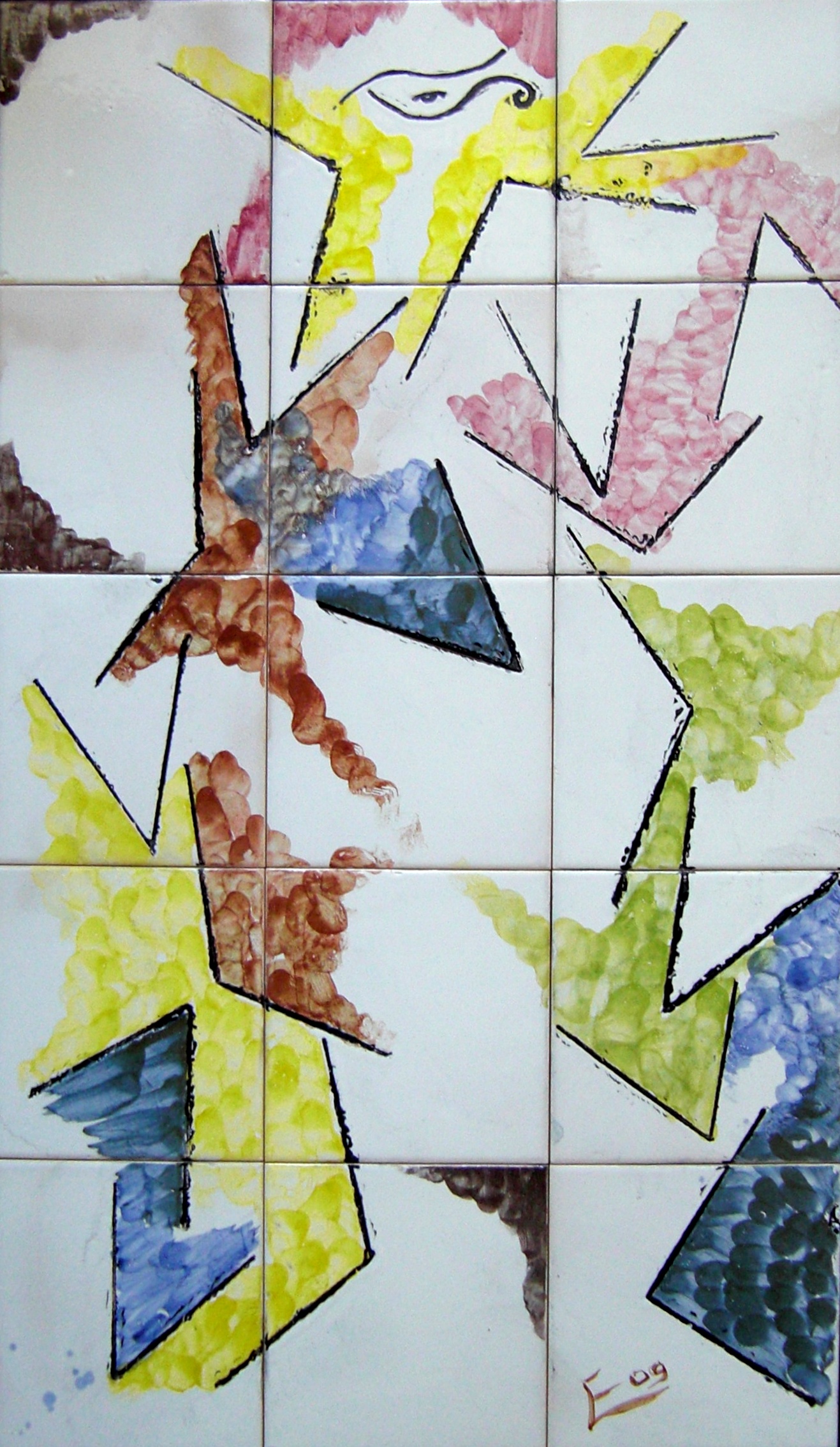 abstracto puro en azulejos