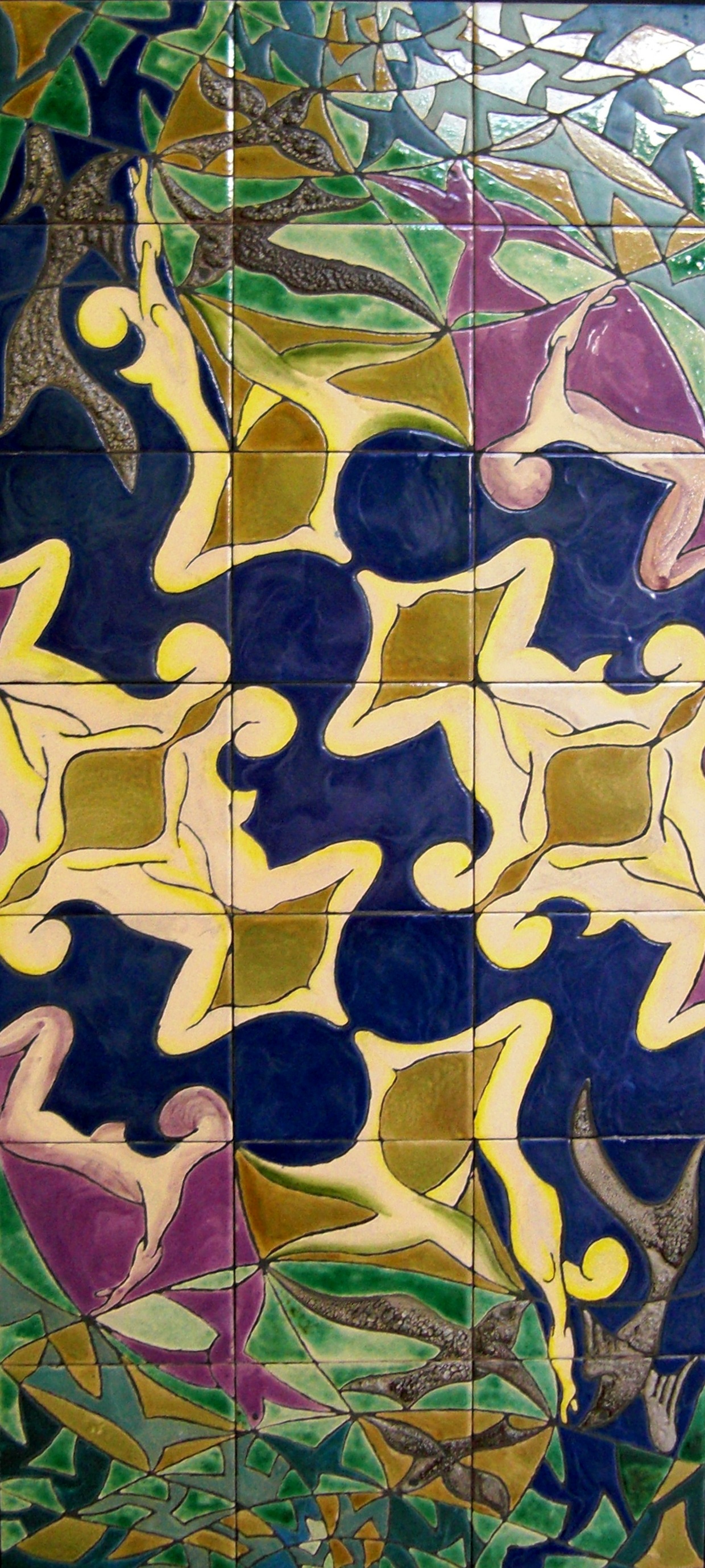 surrealismo simétrico en azulejos