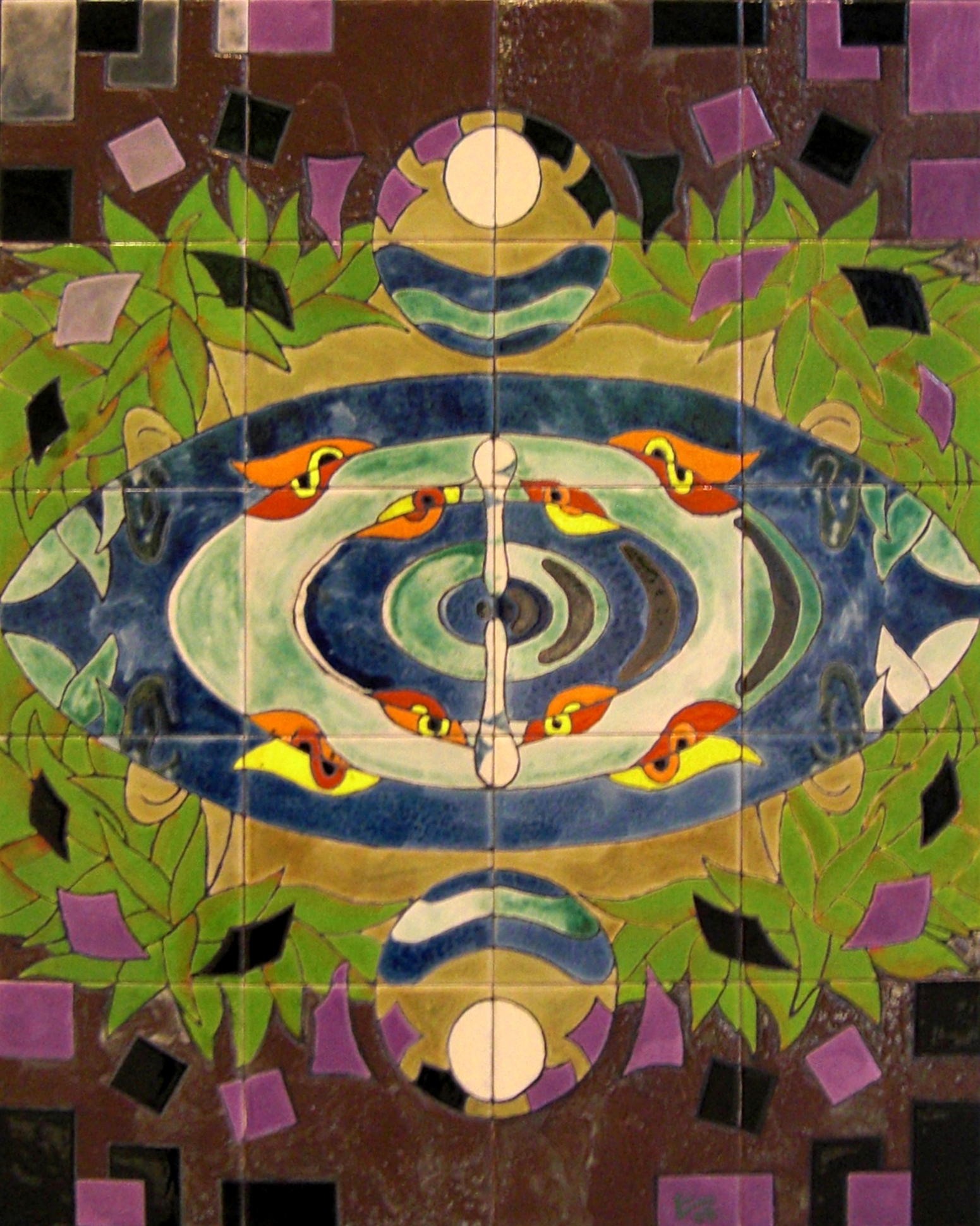 surrealismo simétrico en azulejos