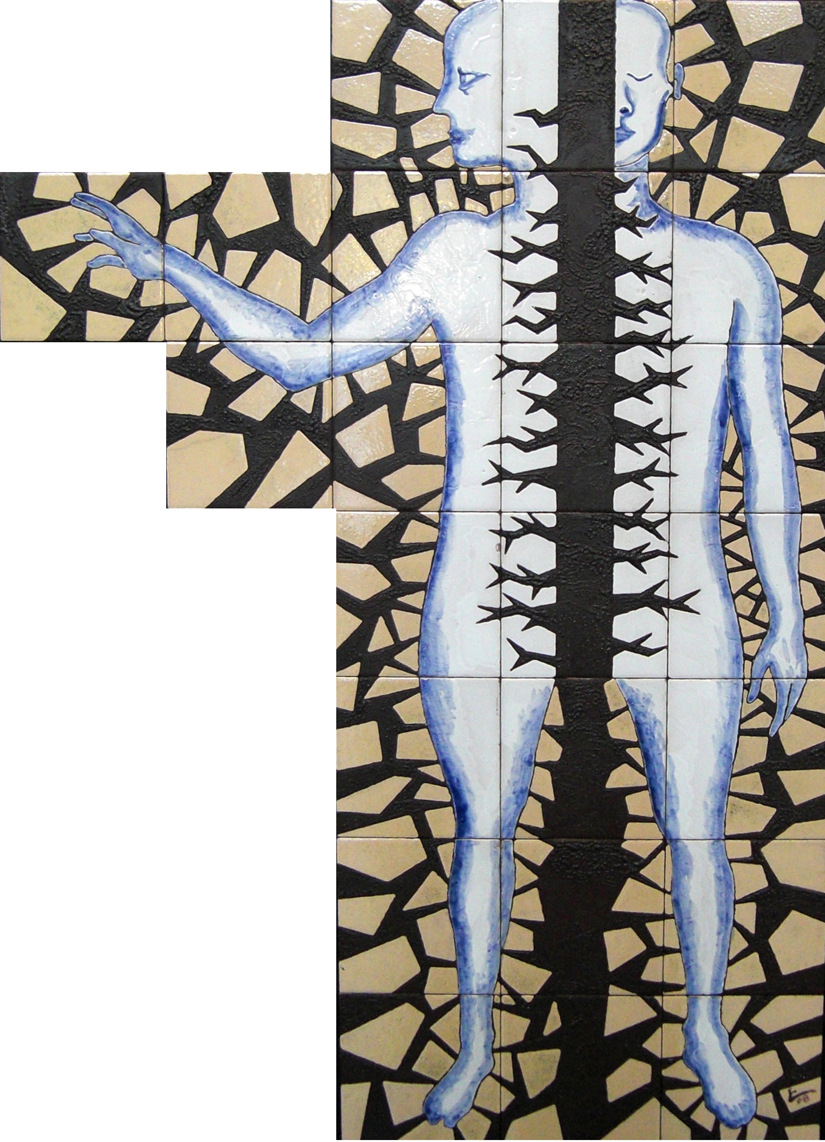 surrealismo simétrico en azulejos