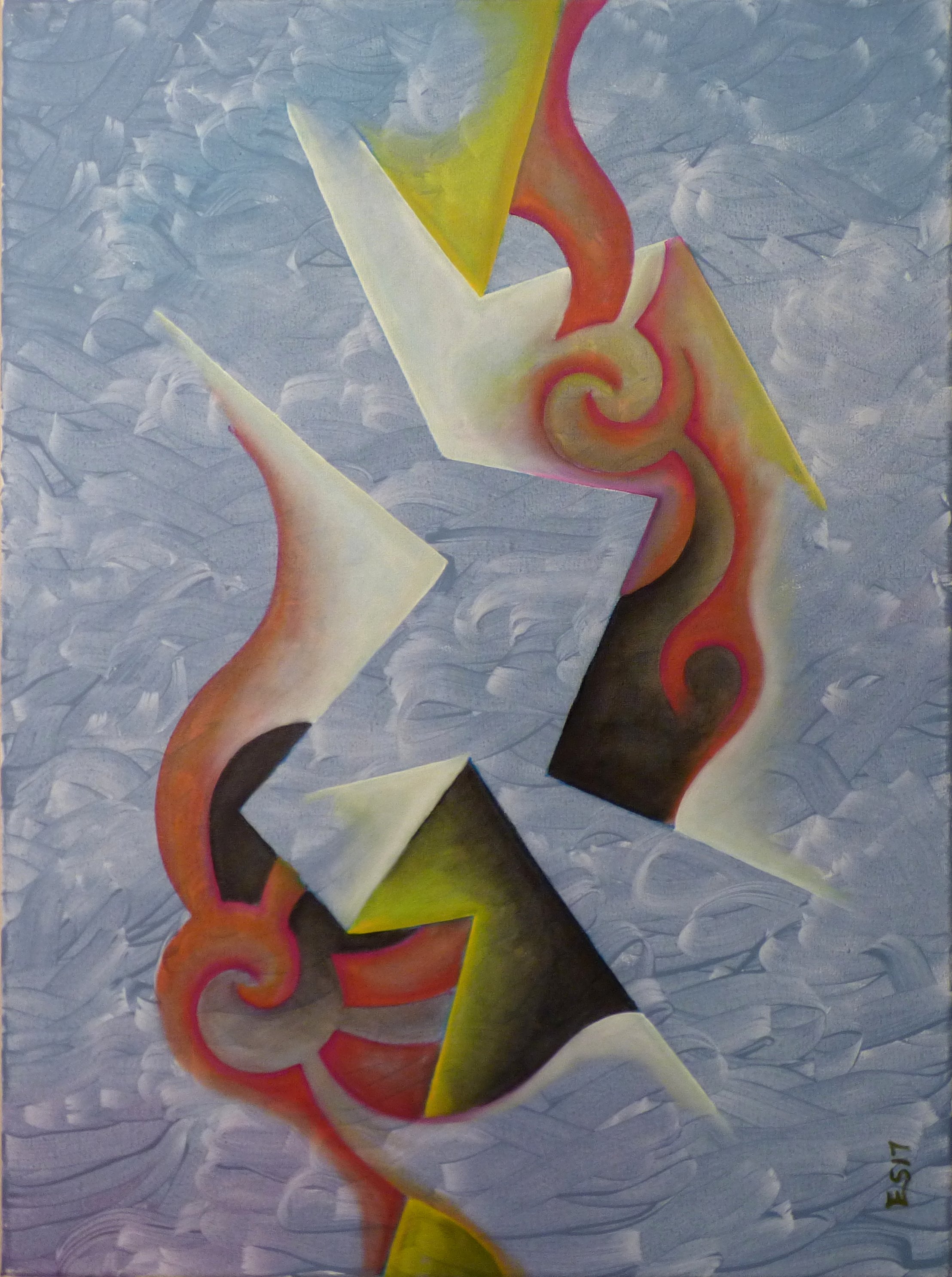 pintura mixta serie edades de gramala