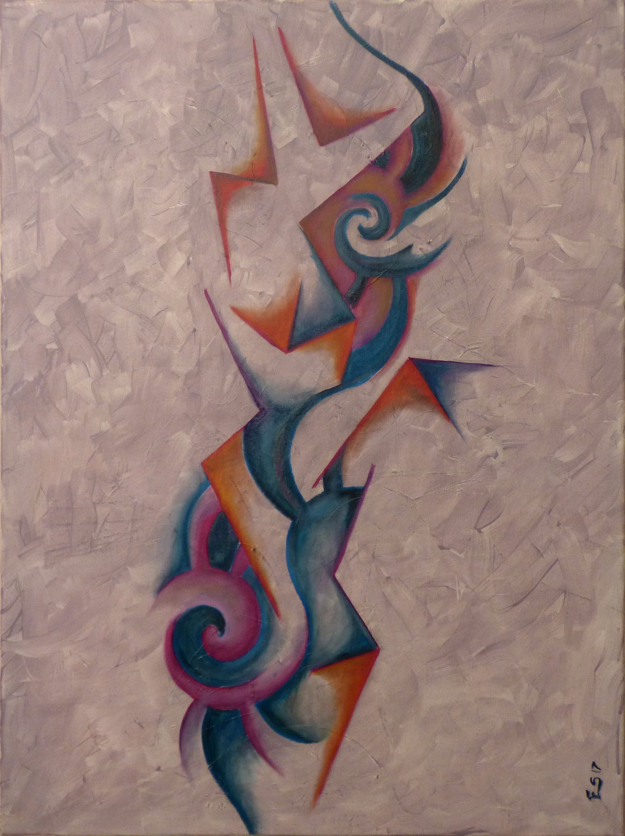 pintura mixta serie edades de gramala